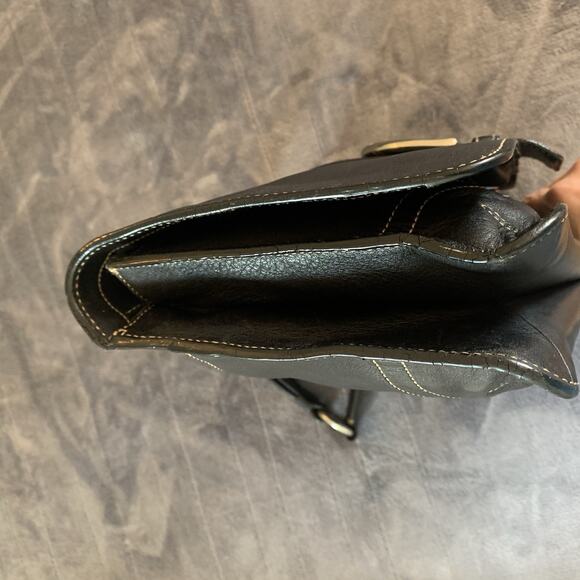 Coach 9741 Black Leather Soho Shoulder Bag, Handbag with Flap & Snap Closure - Picture 11 of 16